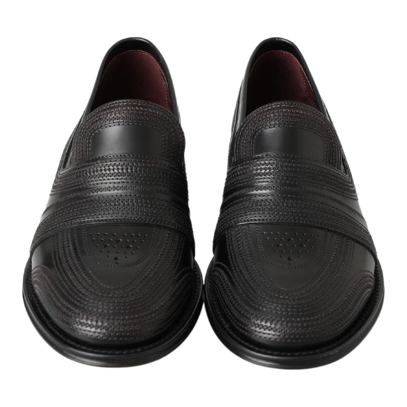 Dolce & Gabbana Elegant Black Leather Slipper Loafers Dolce & Gabbana