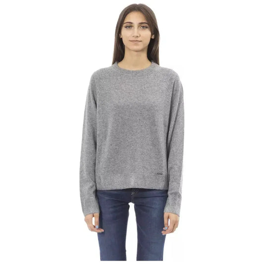 Baldinini Trend Gray Wool Women Sweater Baldinini Trend