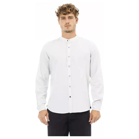 Baldinini Trend White Rayon Men Shirt Baldinini Trend