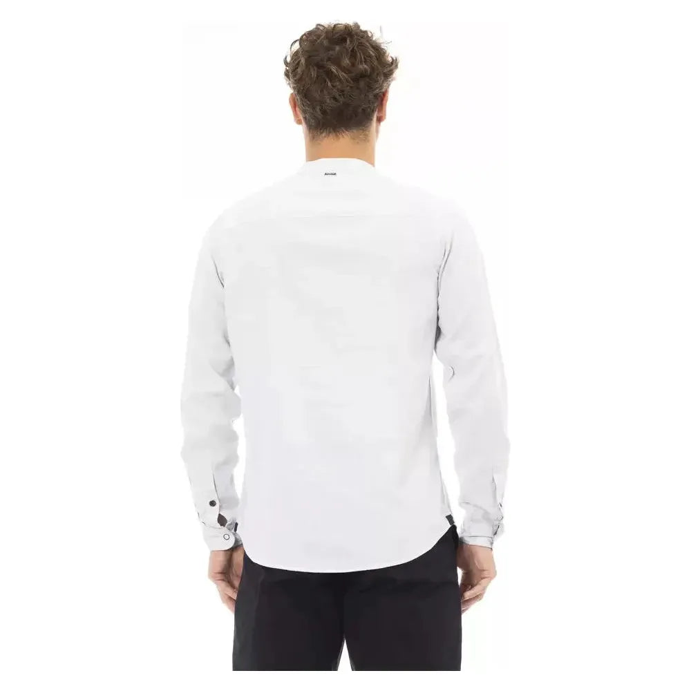 Baldinini Trend White Rayon Men Shirt Baldinini Trend