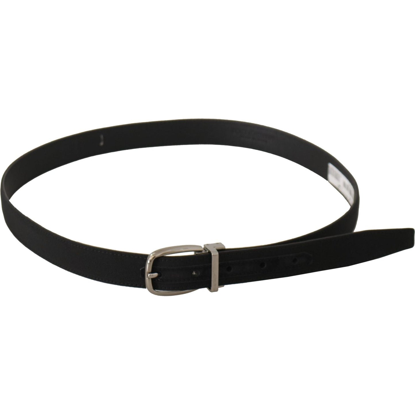 Dolce & Gabbana Elegant Black Canvas & Leather Belt Dolce & Gabbana