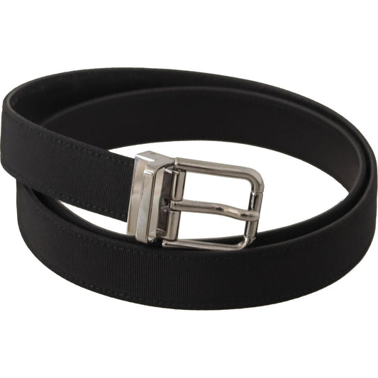 Dolce & Gabbana Elegant Black Leather Belt with Metal Buckle Dolce & Gabbana