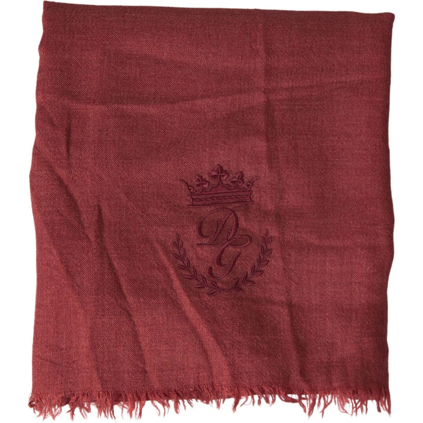 Dolce & Gabbana Luxury Cashmere Silk Men's Maroon Scarf Dolce & Gabbana