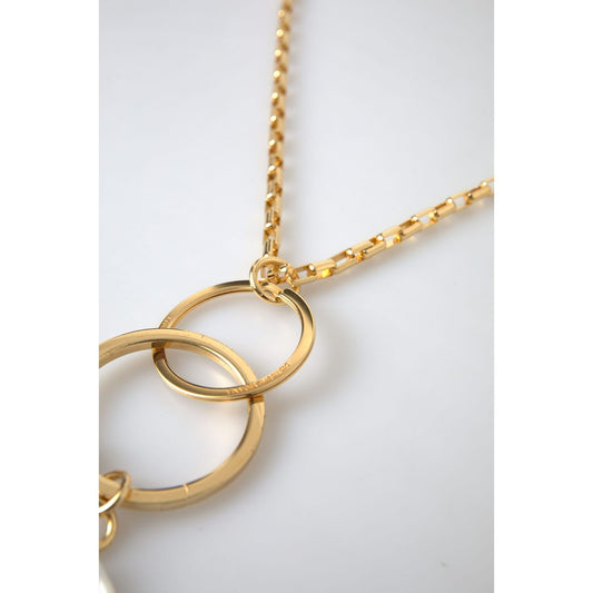 Dolce & Gabbana Chic Gold Charm Chain Necklace Necklace Dolce & Gabbana