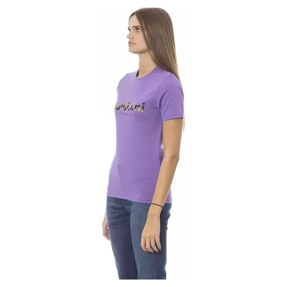 Baldinini Trend Purple Cotton Women Top Baldinini Trend