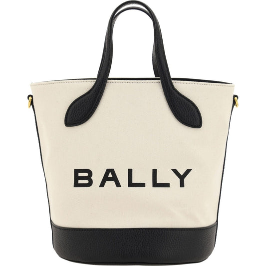 Bally Elegant Monogram Bucket Bag in Black & White Bally