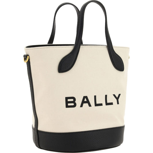 Bally Elegant Monogram Bucket Bag in Black & White Bally