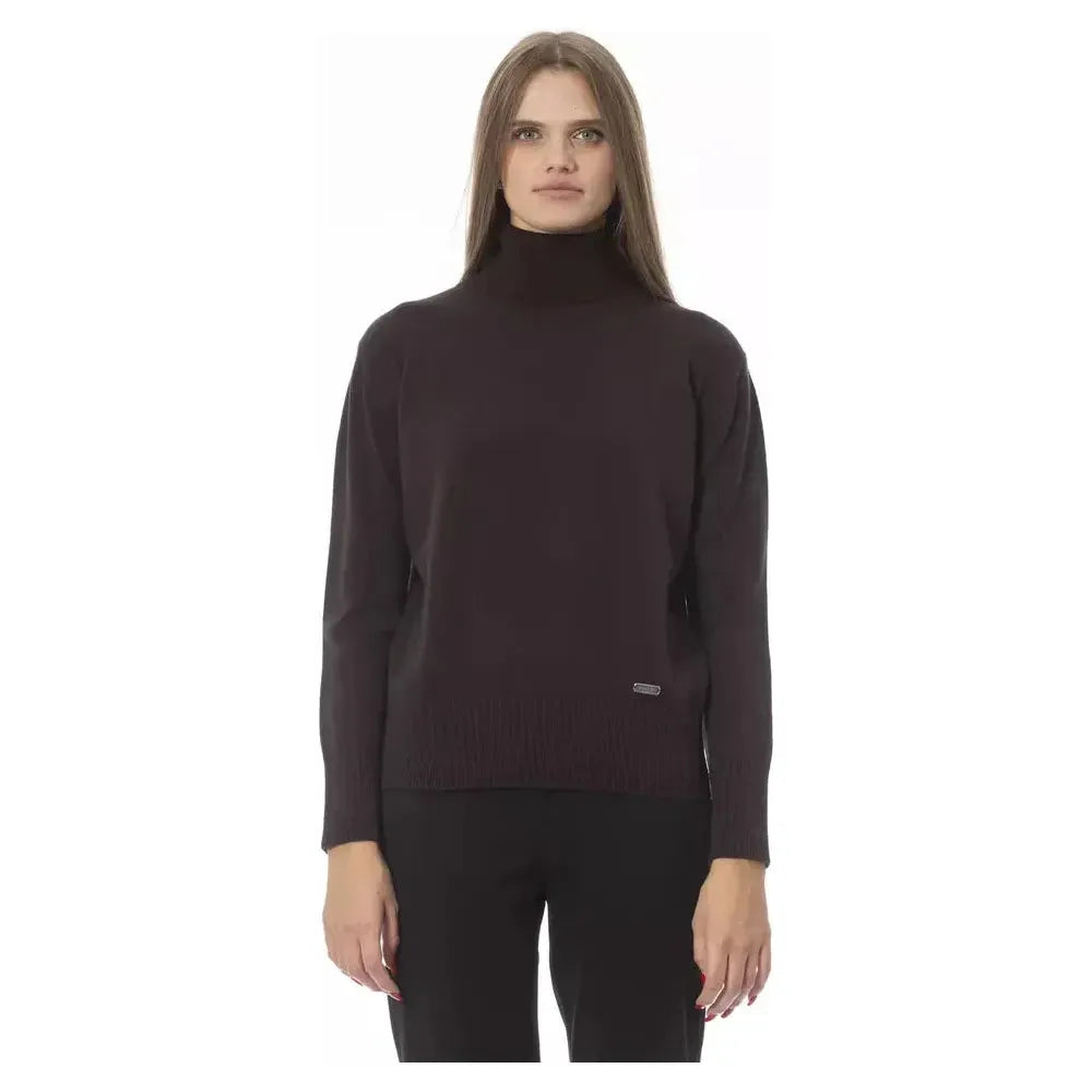 Baldinini Trend Brown Wool Women Sweater Baldinini Trend