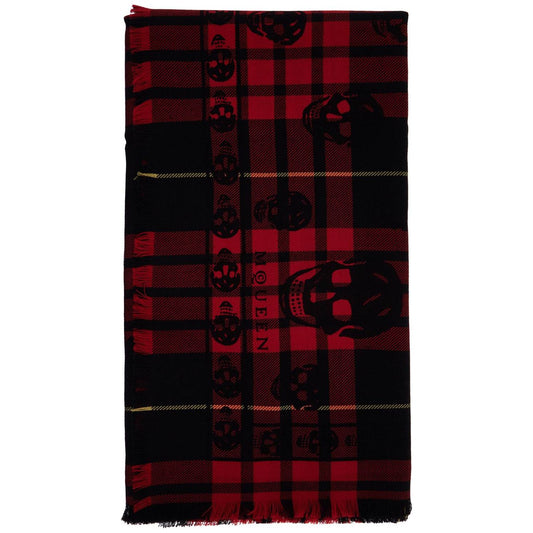 Alexander Mcqueen tartan wool skull scarf in Scarves Hats & Gloves Alexander Mcqueen