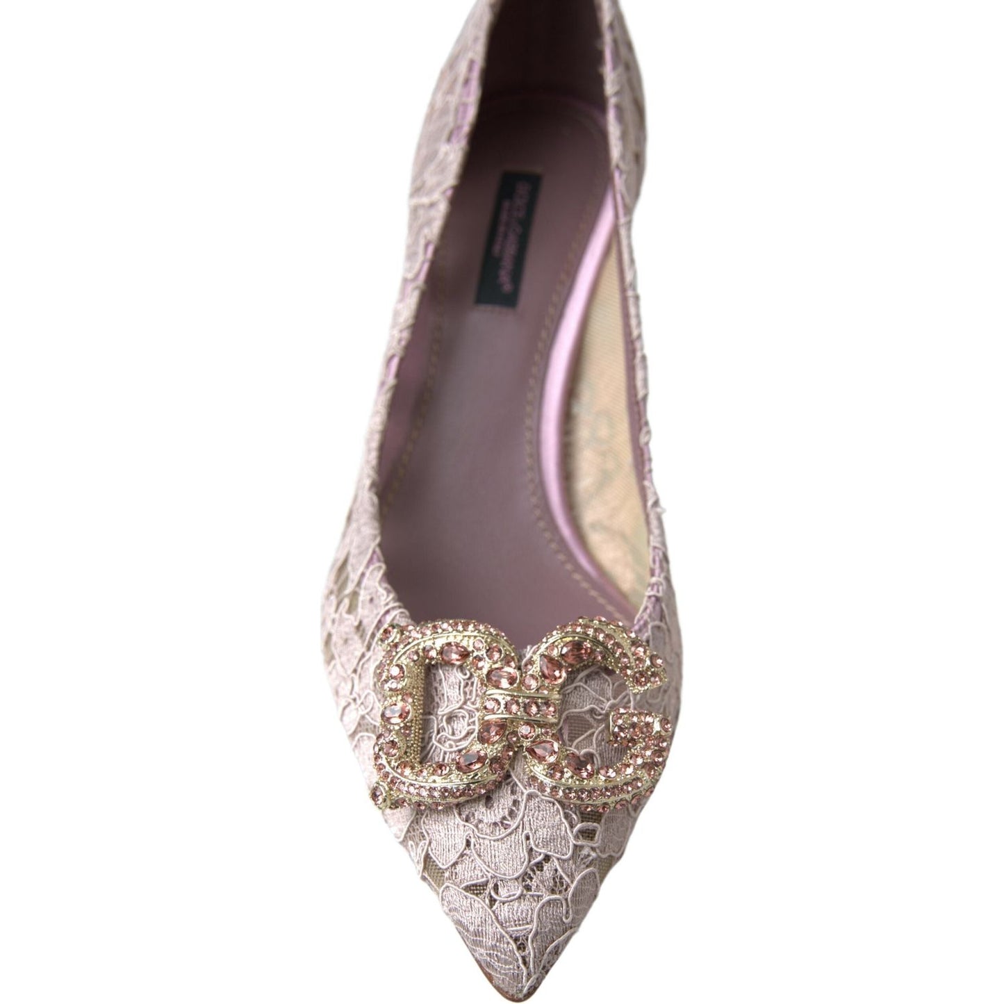 Dolce & Gabbana Elegant Pink Crystal Embellished Heels Dolce & Gabbana