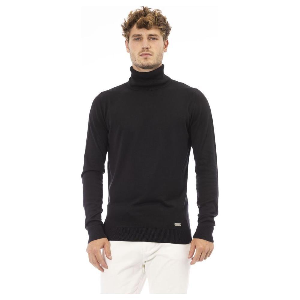 Baldinini Trend Black Modal Men Sweater Baldinini Trend