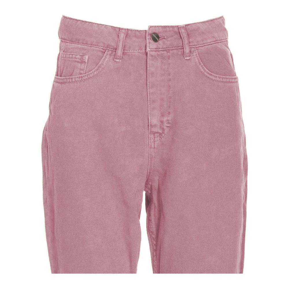 Hinnominate Chic Pink Raw Cut Bottom Jeans Hinnominate