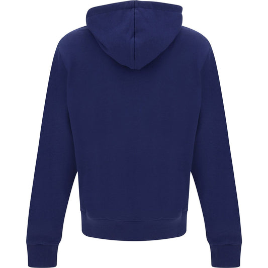 Balmain Elegant Navy Blue Monogram Hoodie Balmain