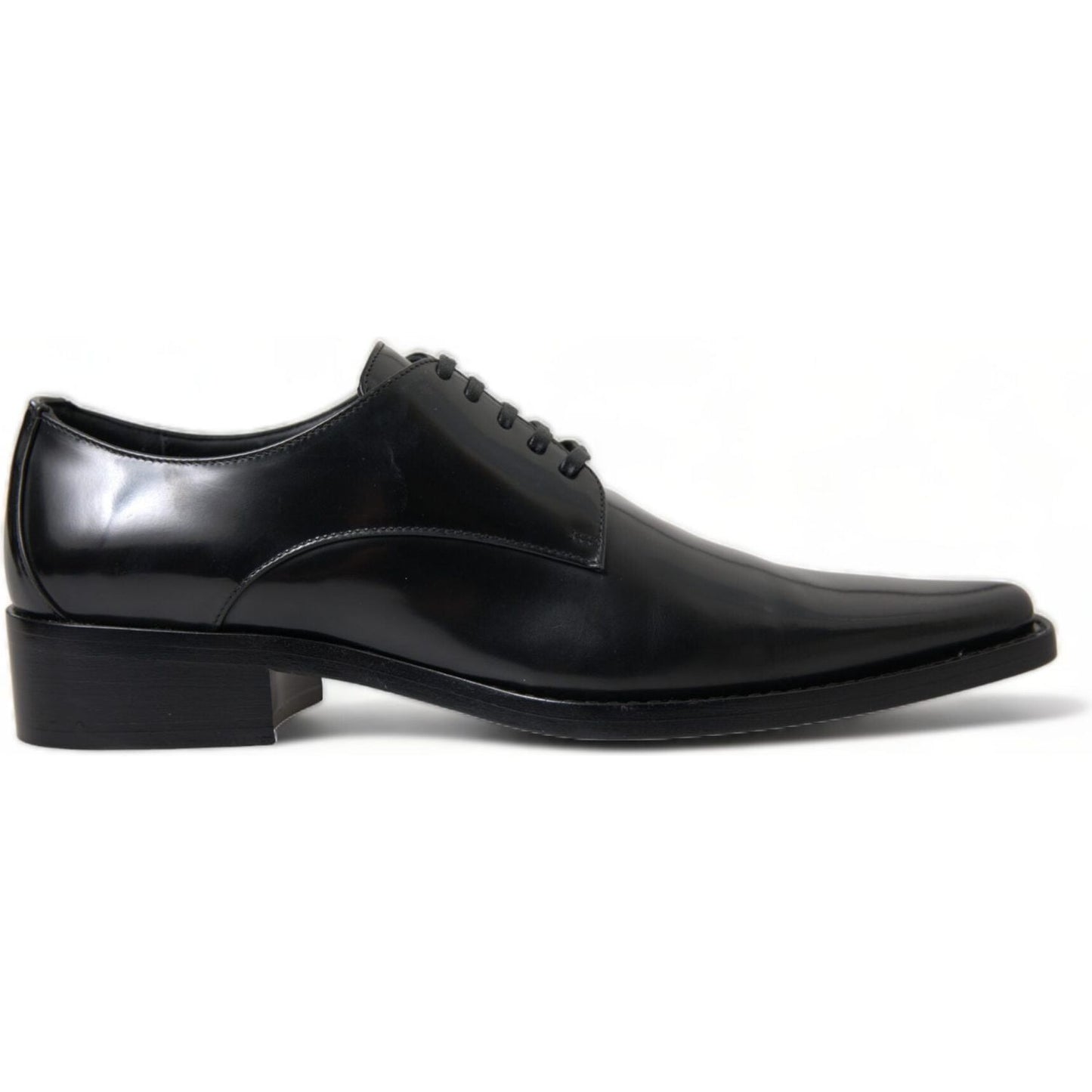 Dolce & Gabbana Elegant Black Leather Formal Flats Dolce & Gabbana