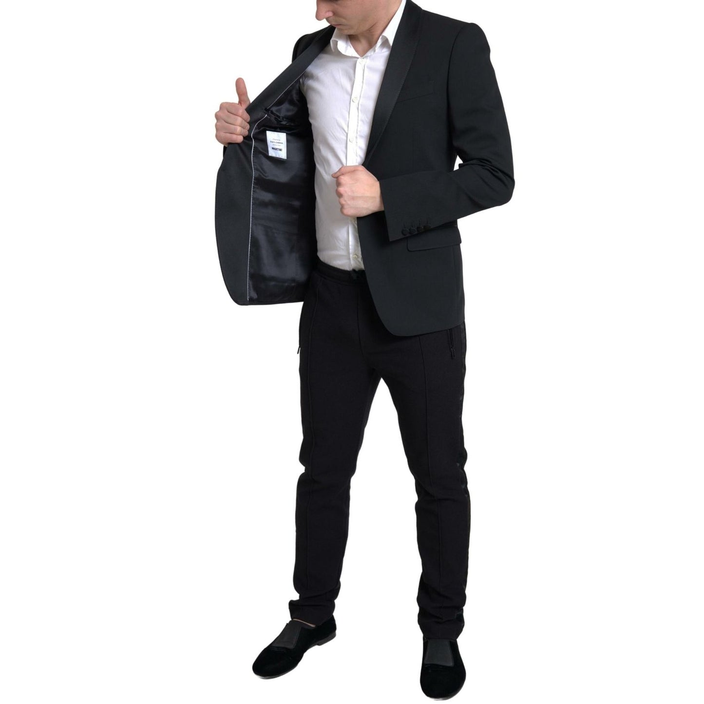 Dolce & Gabbana Black Wool Single Breasted MARTINI Blazer