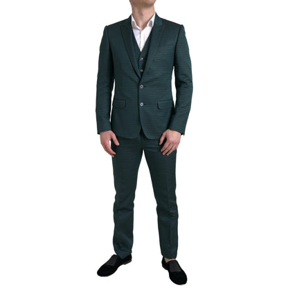 Dolce & Gabbana Green 3 Piece Single Breasted MARTINI Suit