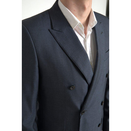 Dolce & Gabbana Elegant Blue Silk Blend Martini Suit Dolce & Gabbana