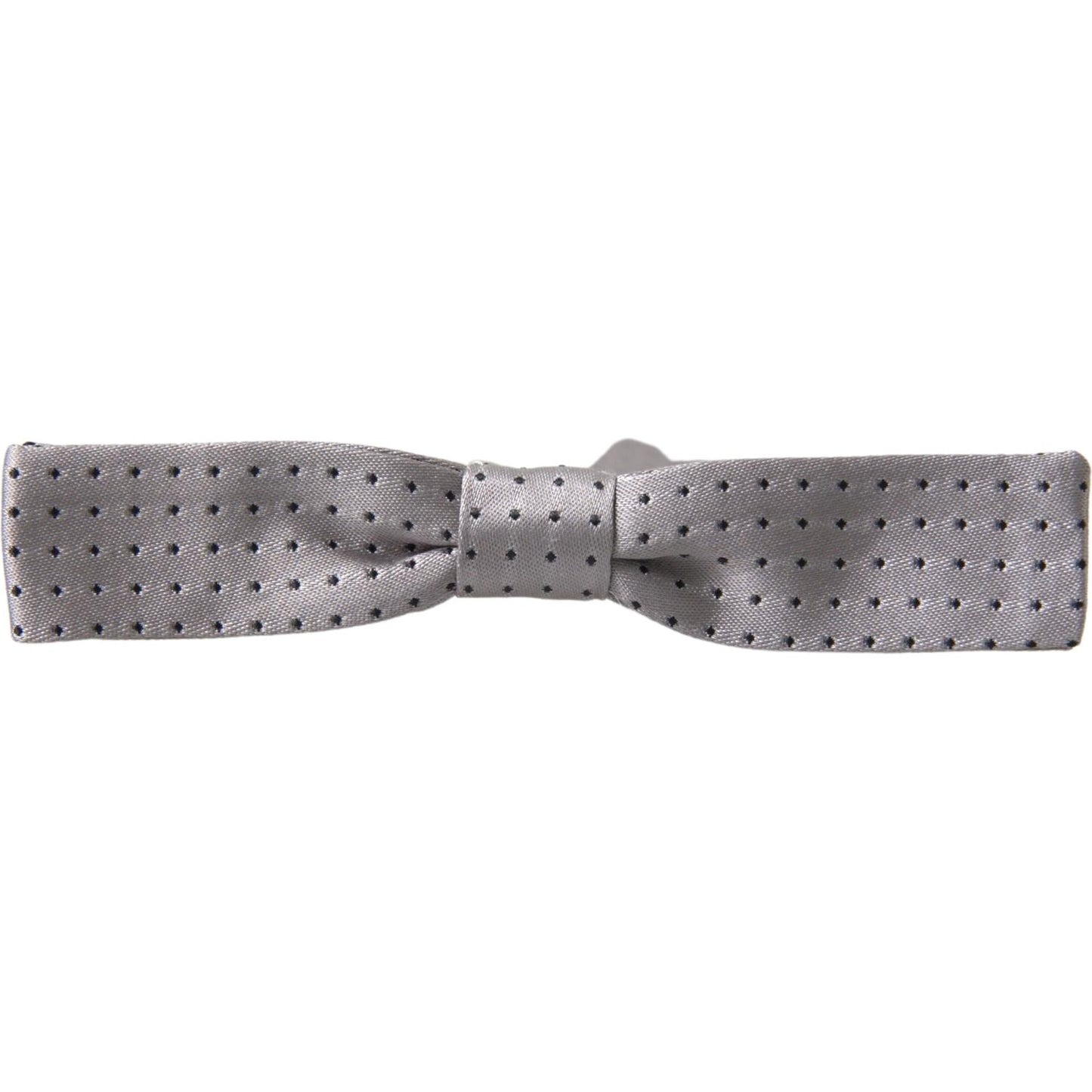 Dolce & Gabbana Elegant Grey Silk Bow Tie Dolce & Gabbana