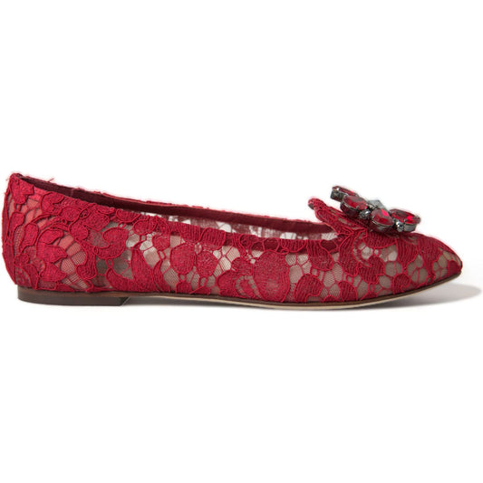 Dolce & Gabbana Elegant Floral Lace Vally Flats Dolce & Gabbana