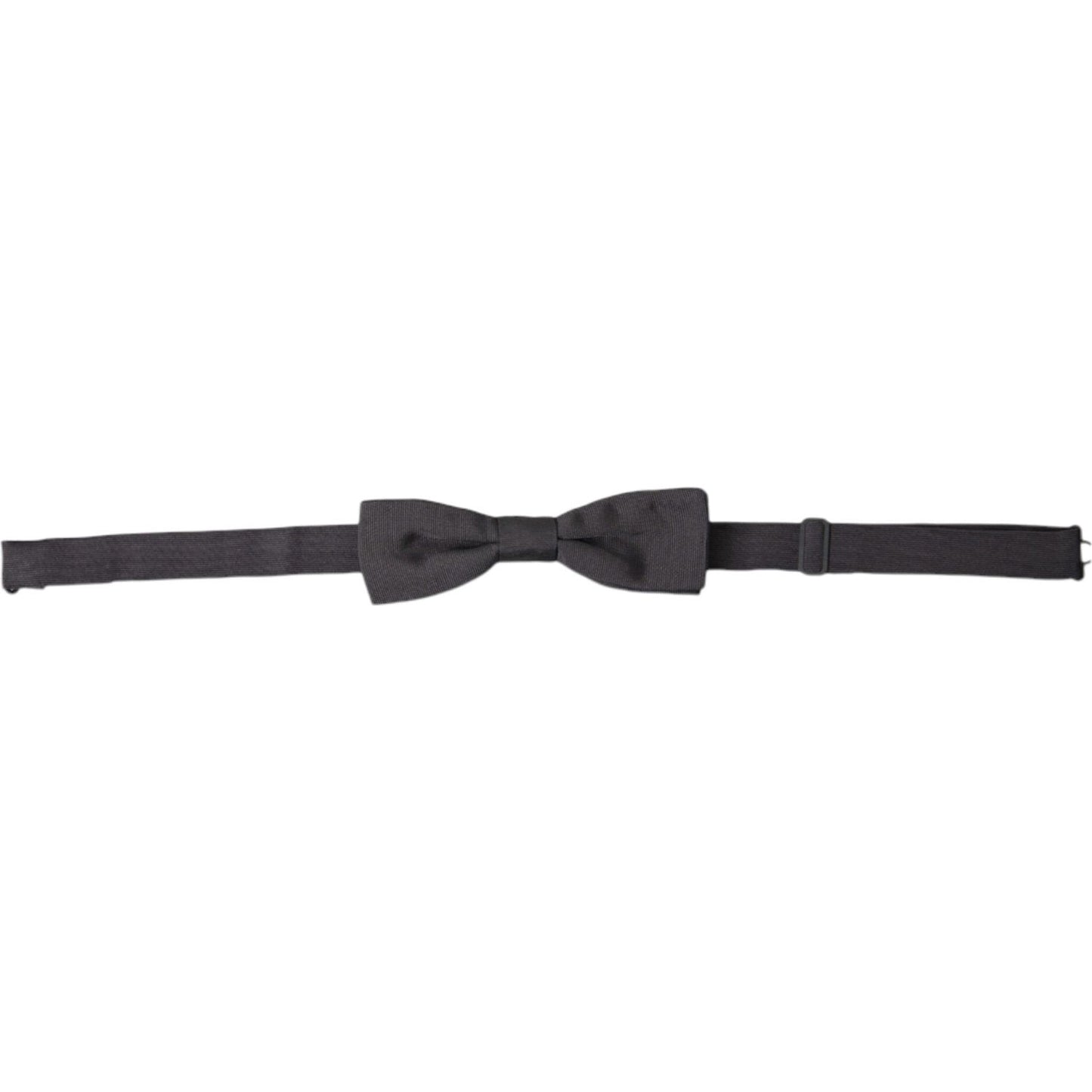 Dolce & Gabbana Elegant Silk Dark Gray Bow Tie Dolce & Gabbana