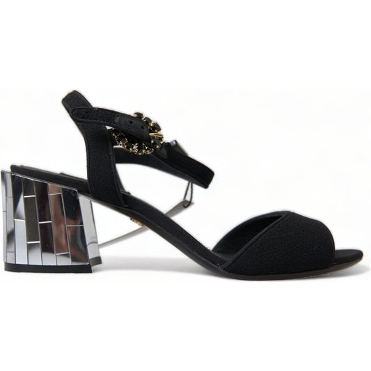 Dolce & Gabbana Elegant Ankle Strap Sandals with Mirror Heels Dolce & Gabbana