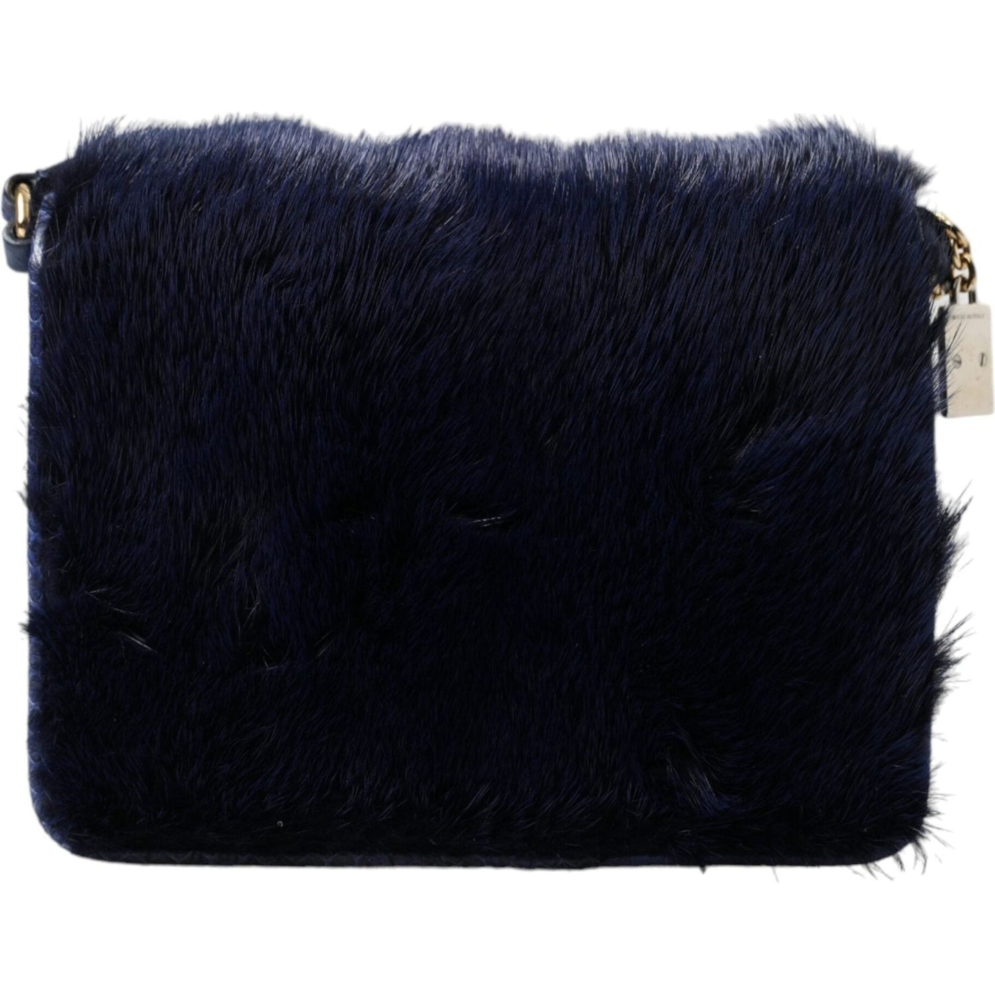 Dolce & Gabbana Exquisite Blue Mink Fur Shoulder Bag Dolce & Gabbana