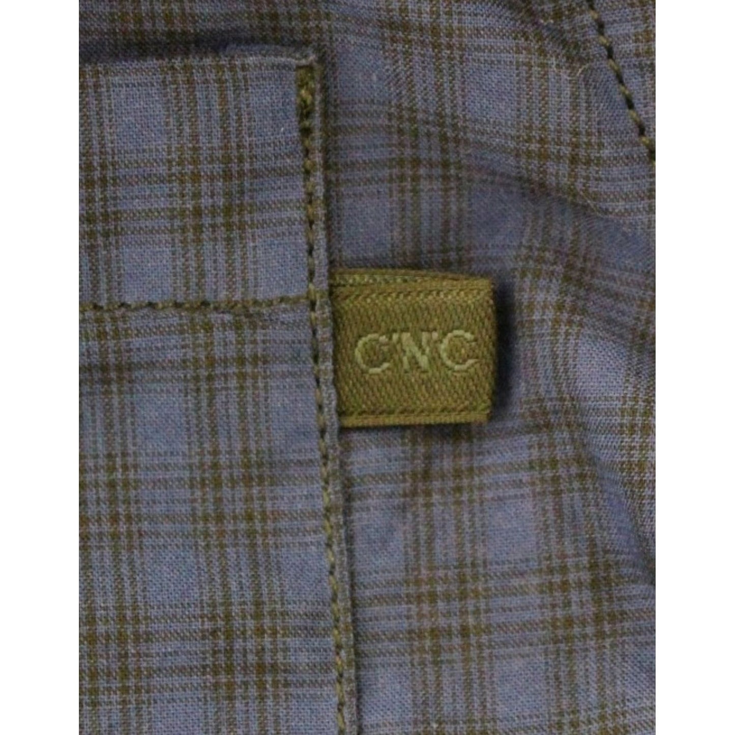 Costume National Chic Blue Checkered Casual Cotton Shirt Costume National