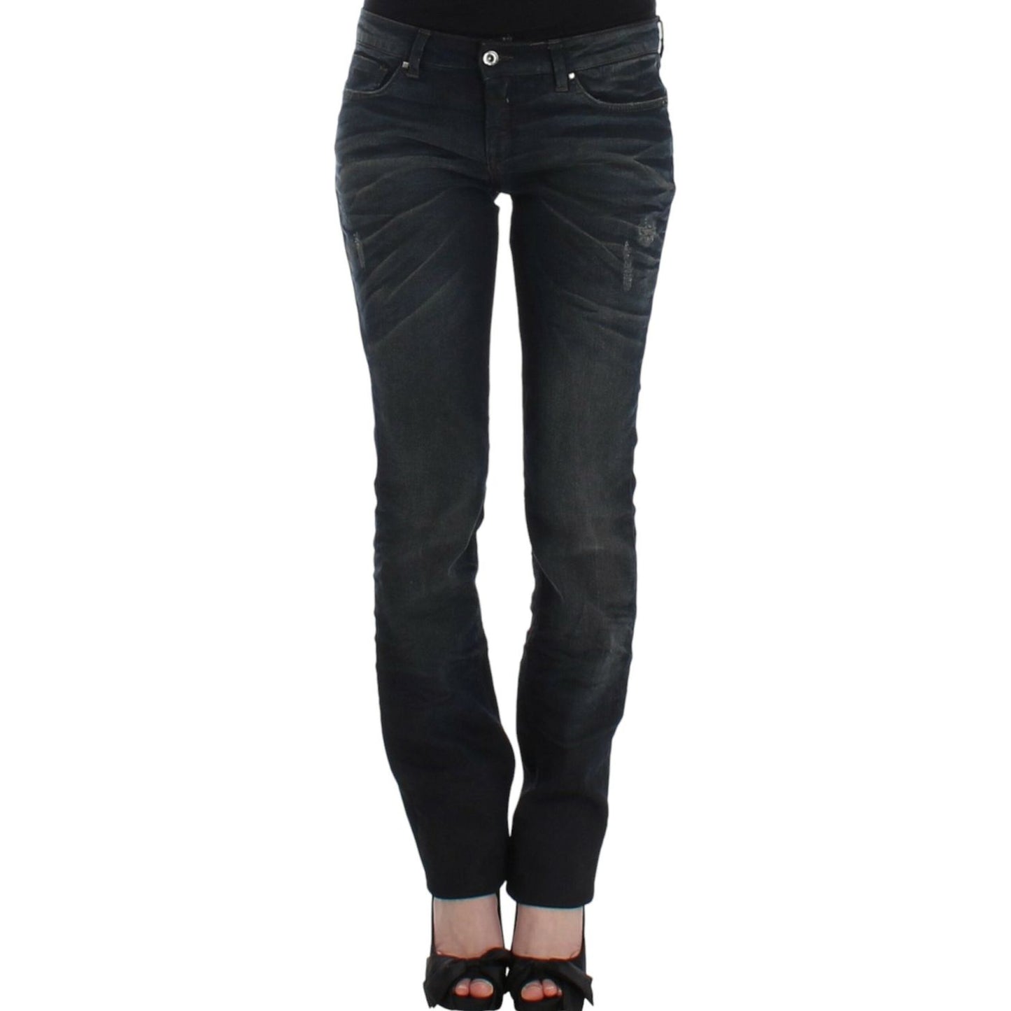 Costume National Chic Superskinny Blue Denim Jeans Costume National