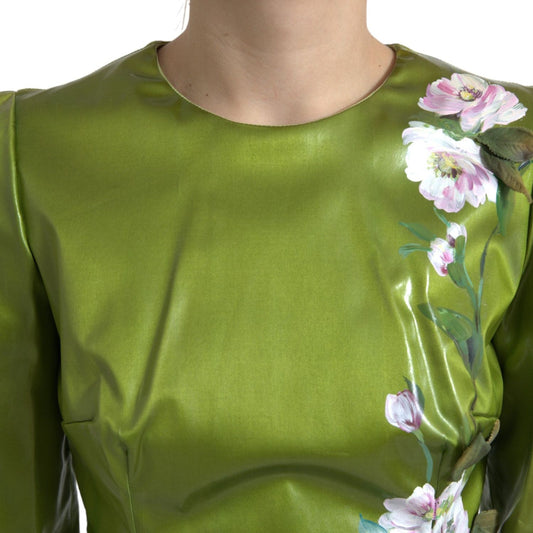 Dolce & Gabbana Floral Elegance Midi Sheath Dress Dolce & Gabbana