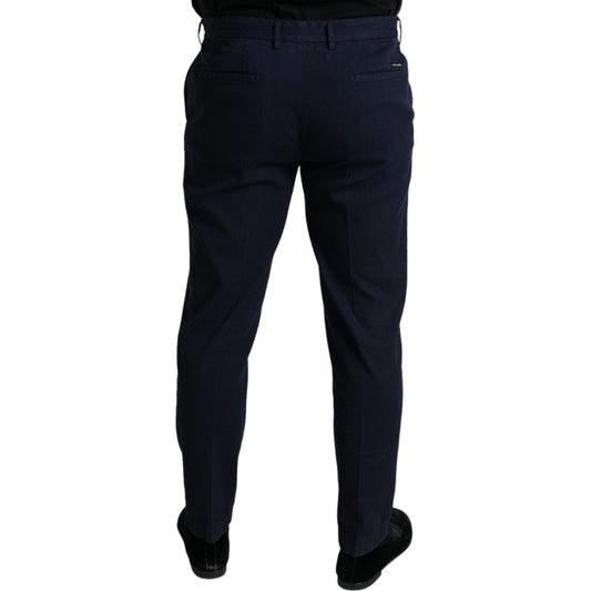 Dolce & Gabbana Elegant Dark Blue Skinny Dress Pants Dolce & Gabbana