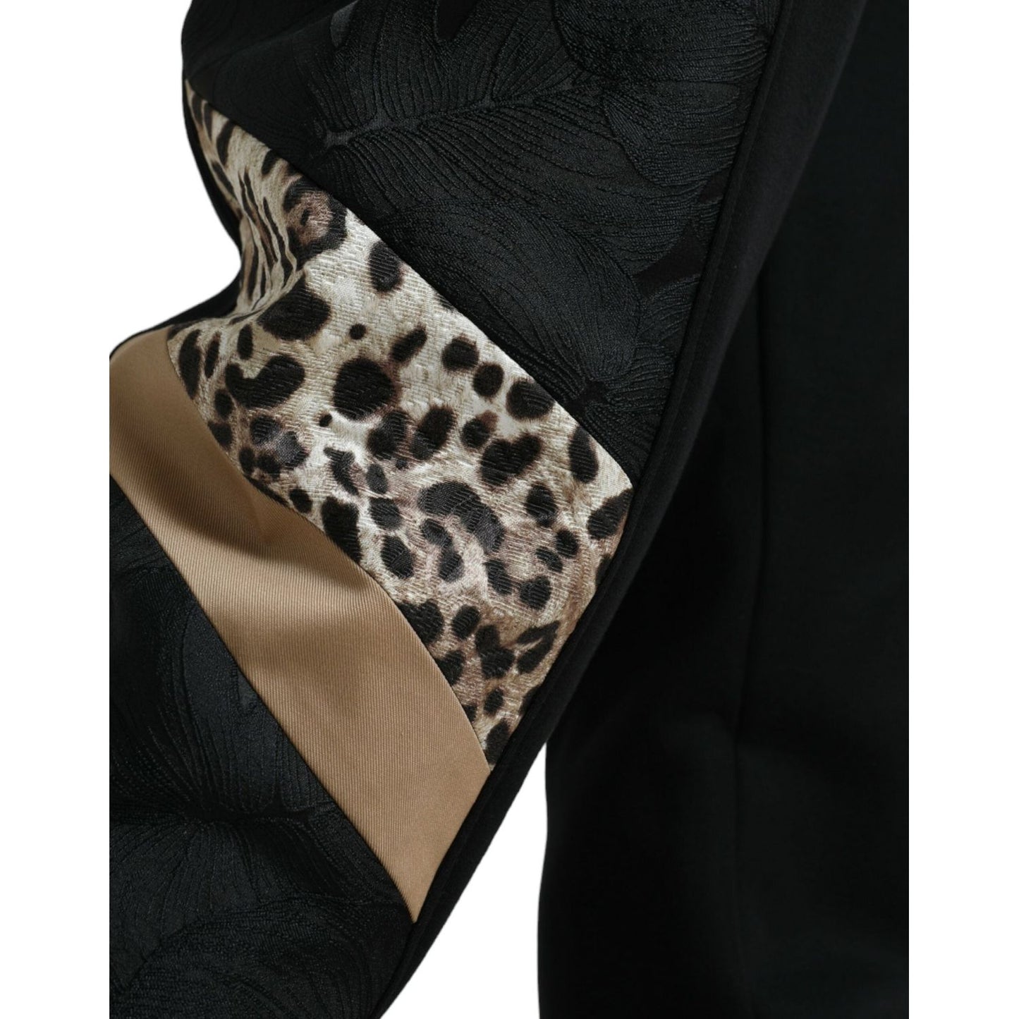 Dolce & Gabbana Elegant Black Leopard Jogger Pants Dolce & Gabbana