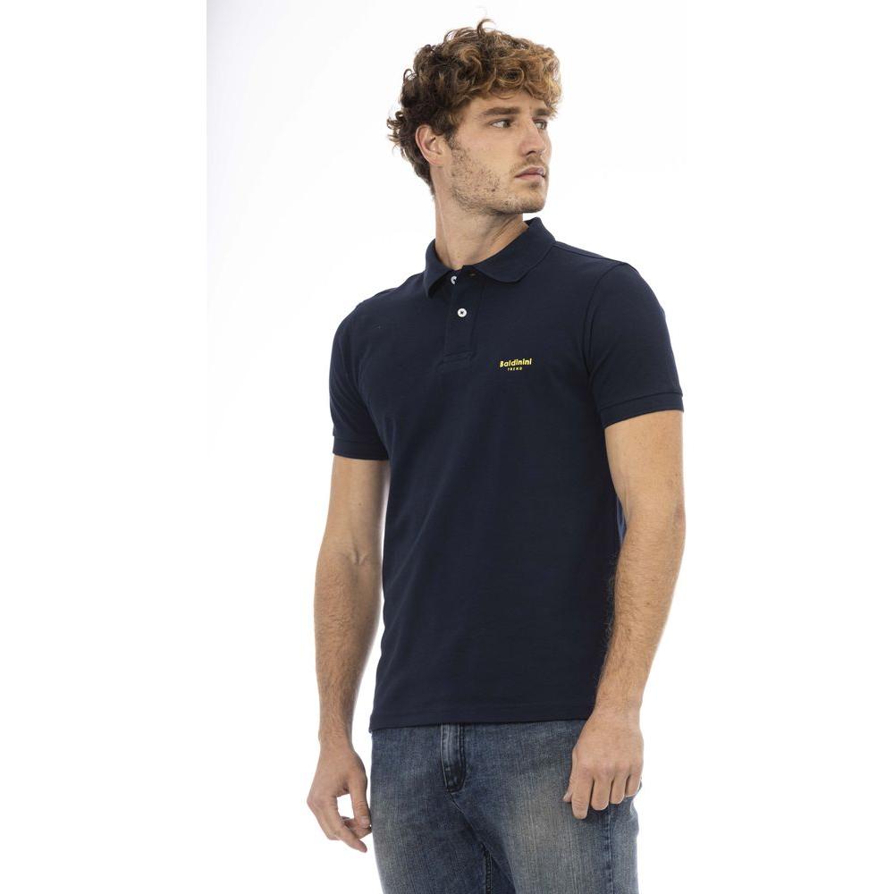 Baldinini Trend Blue Cotton Men Polo Baldinini Trend