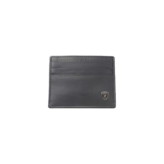 Elegant Blue Leather Card Holder