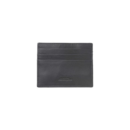 Automobili Lamborghini Elegant Blue Leather Card Holder Automobili Lamborghini