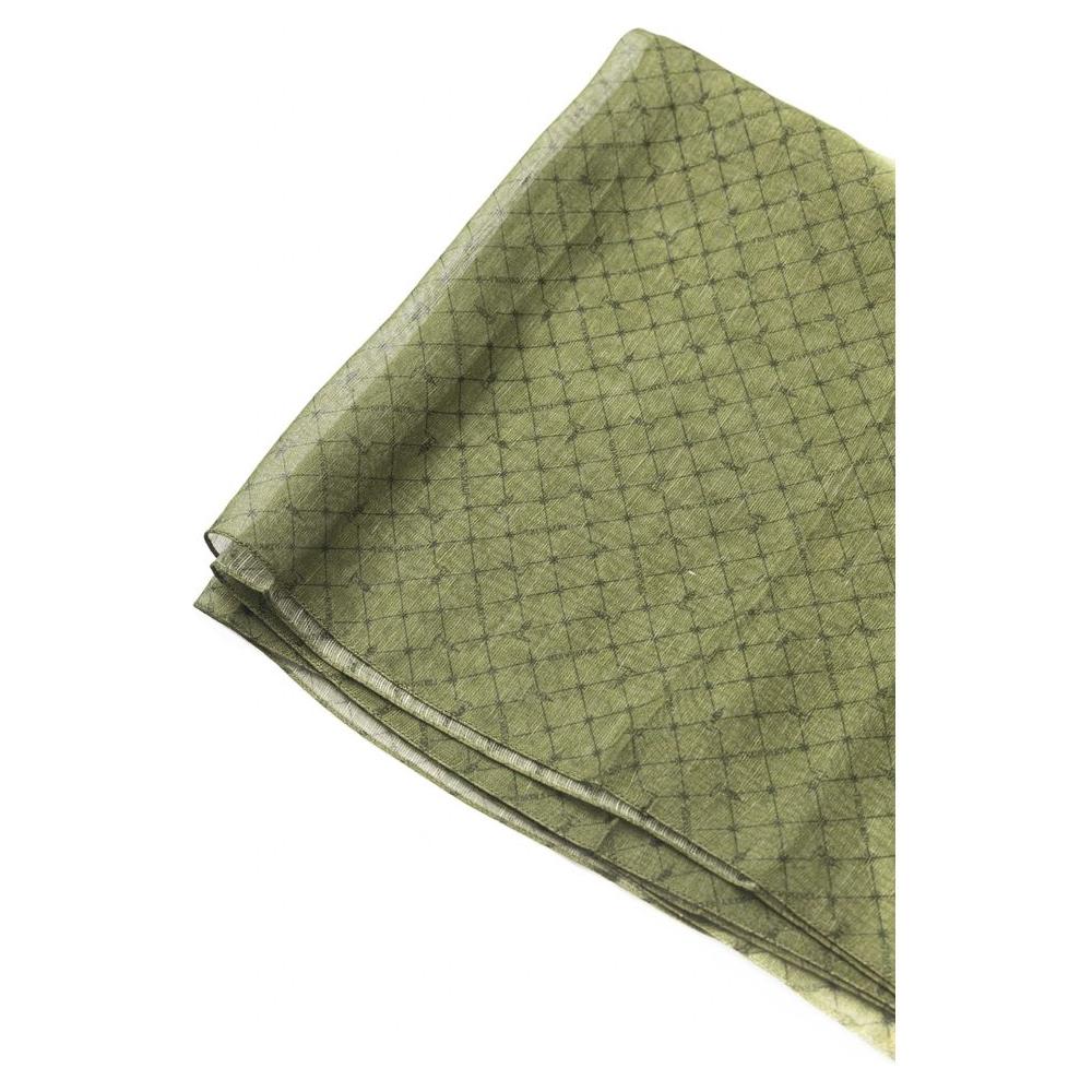 Trussardi Green Modal Men Scarf Trussardi Dim Gray