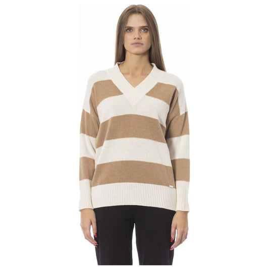 Baldinini Trend Beige Wool Women Sweater Baldinini Trend