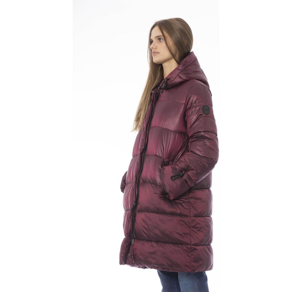 Baldinini Trend Burgundy Nylon Women Jacket Baldinini Trend