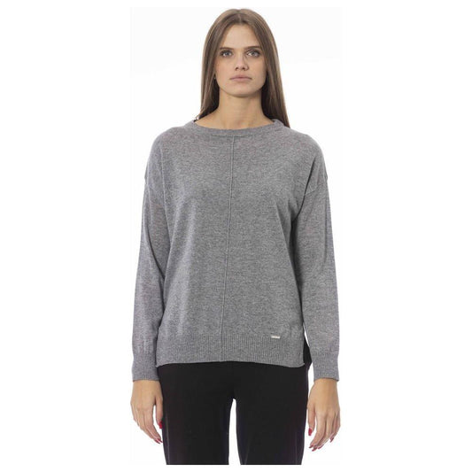 Baldinini Trend Gray Wool Women Sweater Baldinini Trend