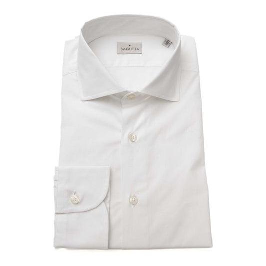 Bagutta White Cotton Mens Shirt Bagutta