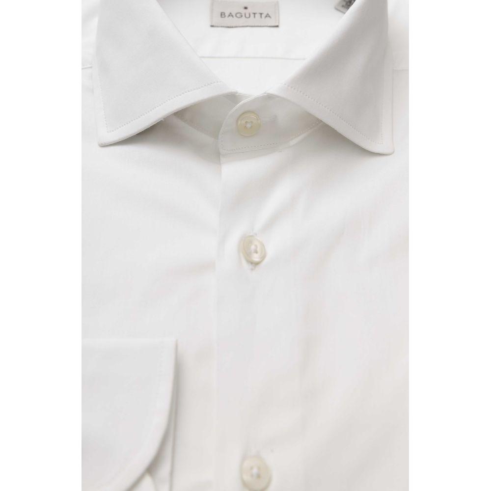 Bagutta White Cotton Mens Shirt Bagutta