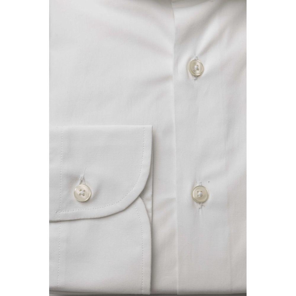 Bagutta White Cotton Mens Shirt Bagutta