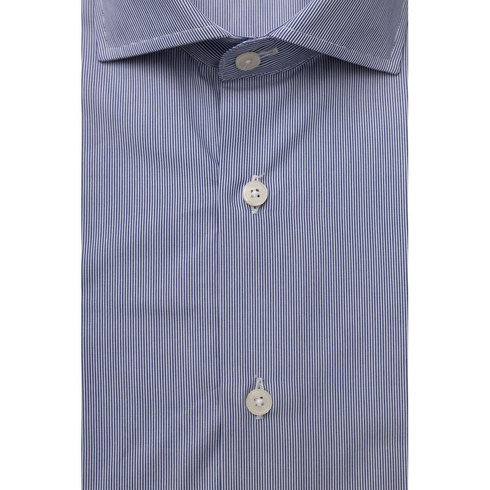 Bagutta Light Blue Cotton Men Shirt Bagutta