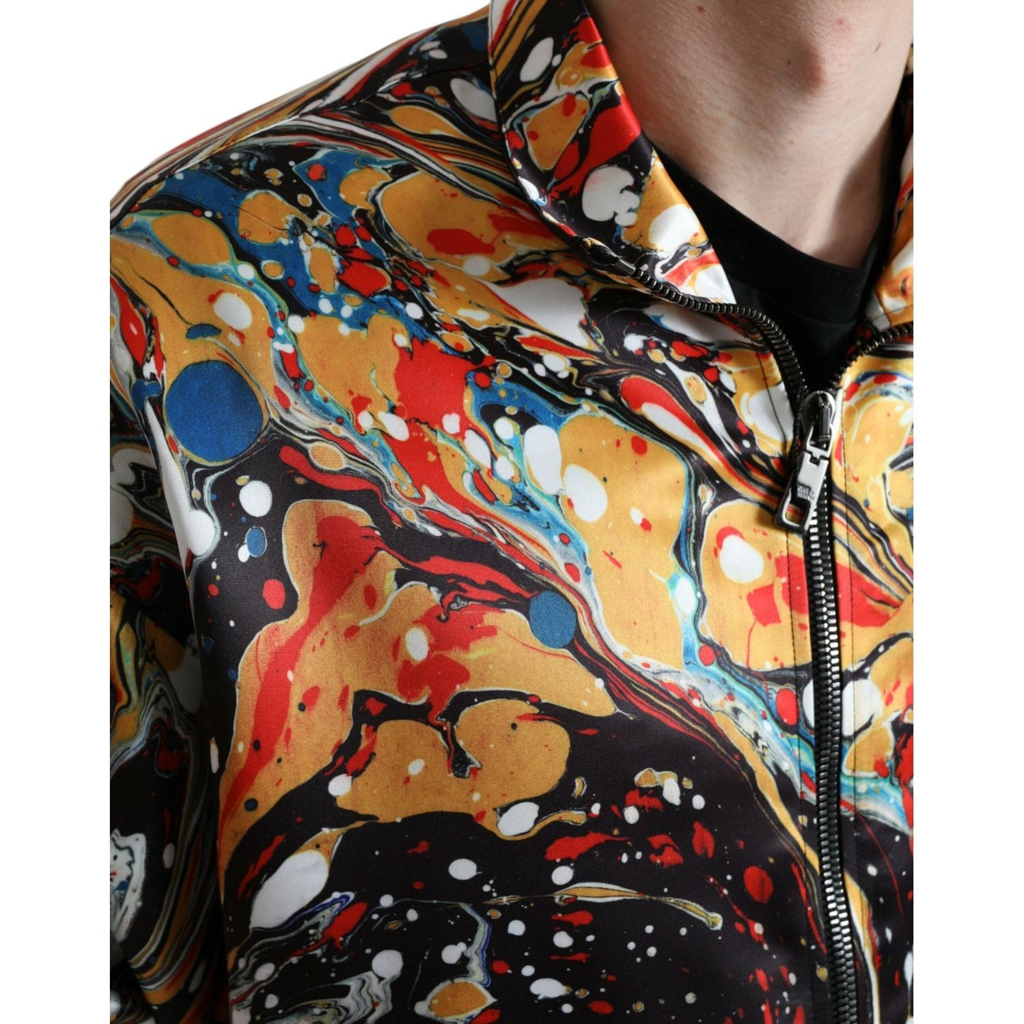 Dolce & Gabbana Colorful Abstract Bomber Jacket Dolce & Gabbana