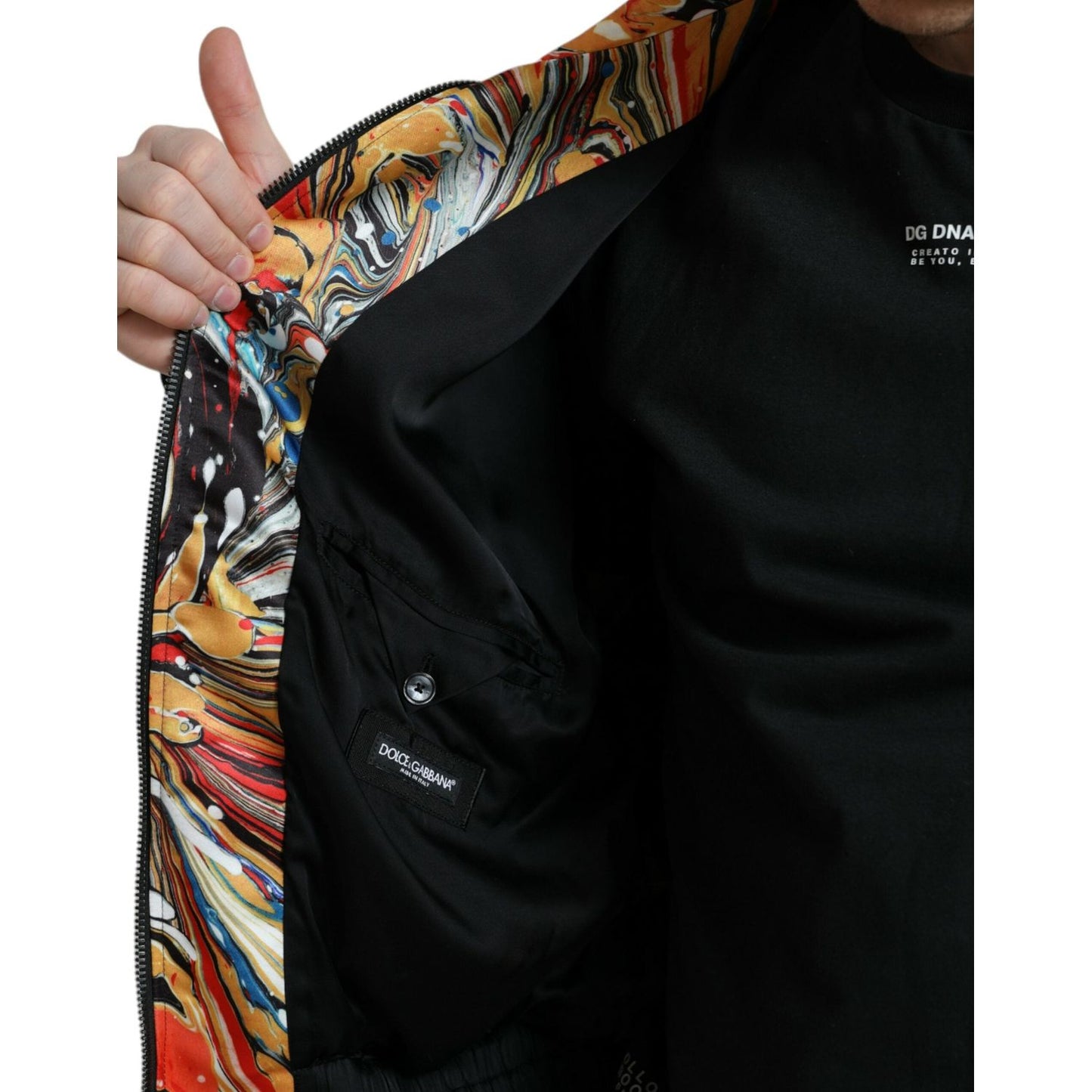 Dolce & Gabbana Colorful Abstract Bomber Jacket Dolce & Gabbana