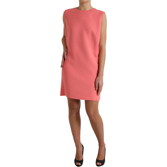 Dolce & Gabbana Chic Pink Sleeveless Shift Mini Dress Dolce & Gabbana