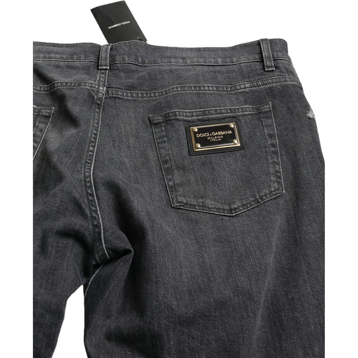 Dolce & Gabbana Elegant Slim Fit Tattered Denim Jeans Dolce & Gabbana