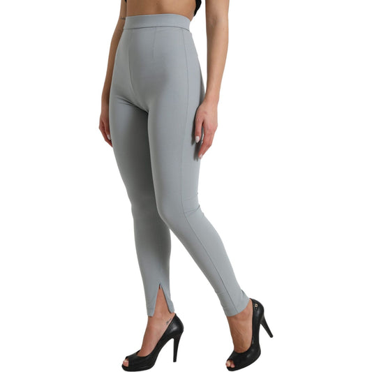 Elegant High Waist Leggings in Gray