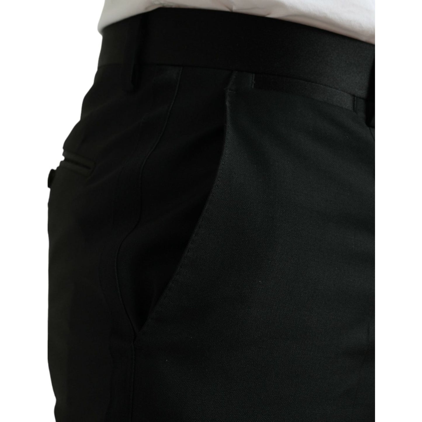 Dolce & Gabbana Elegant Slim Fit Wool Dress Pants Dolce & Gabbana