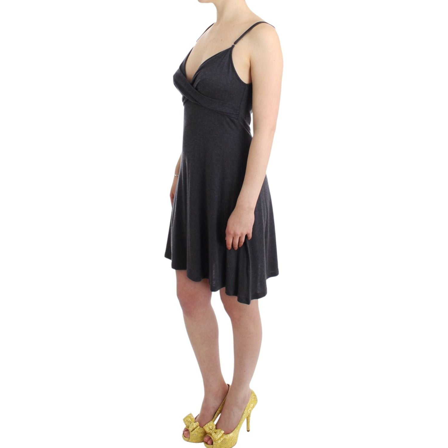 Costume National Gray knitted A-line dress