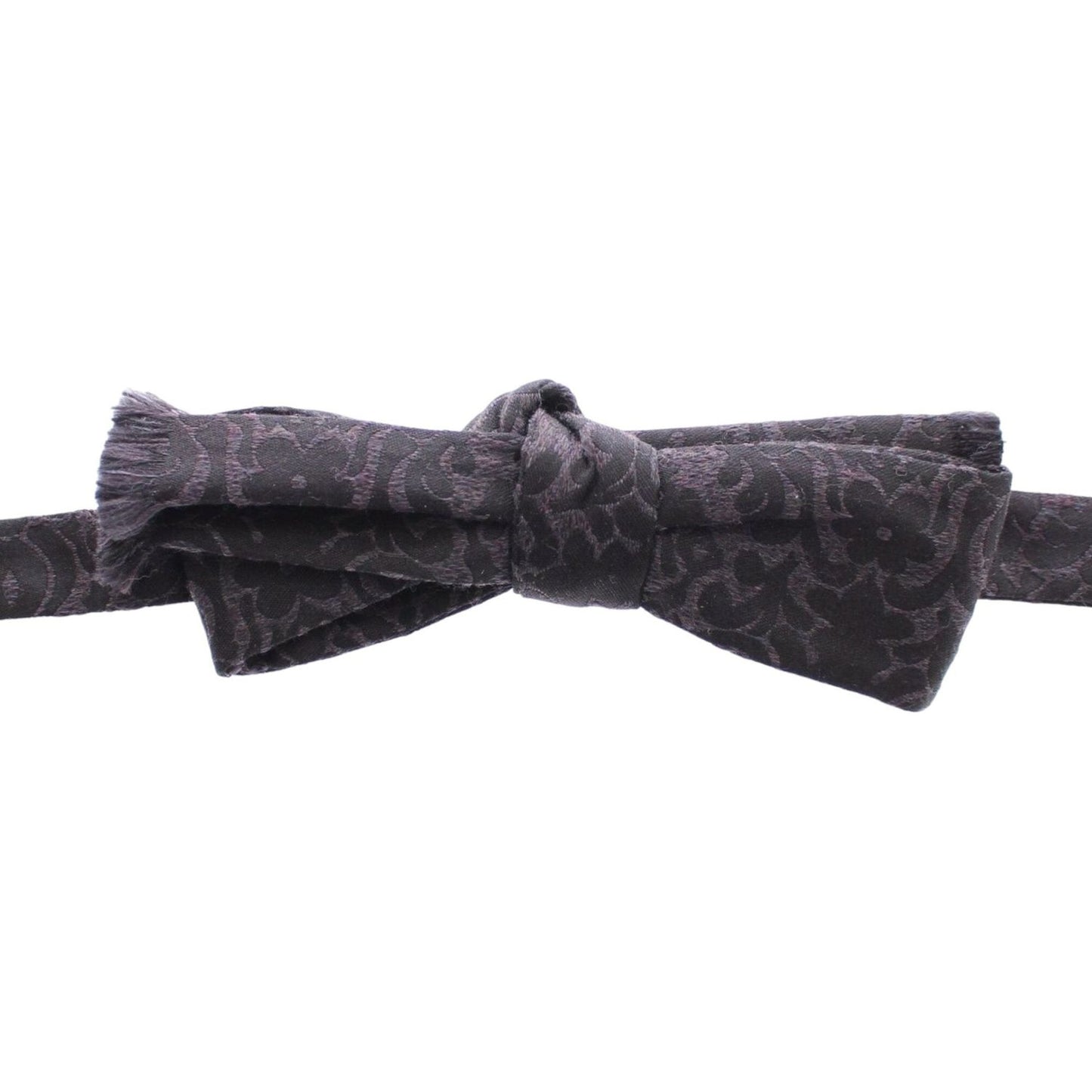 Dolce & Gabbana Elegant Black Paisley Silk-Wool Blend Bow Tie Bow Tie Dolce & Gabbana